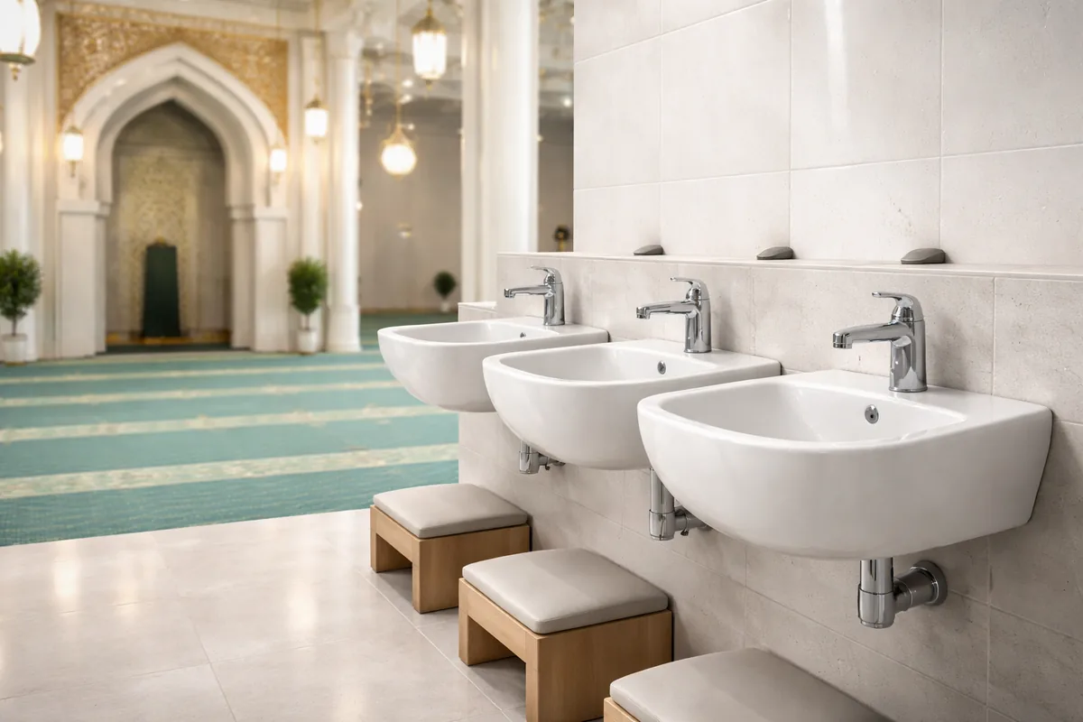 Comment choisir un lavabo d'ablutions en céramique antibactérienne pour une mosquée